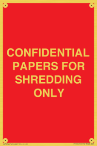 CONFIDENTIAL PAPERS FOR SHREDDING ONLY